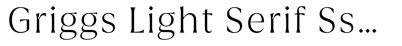 Griggs Light Serif Ss01